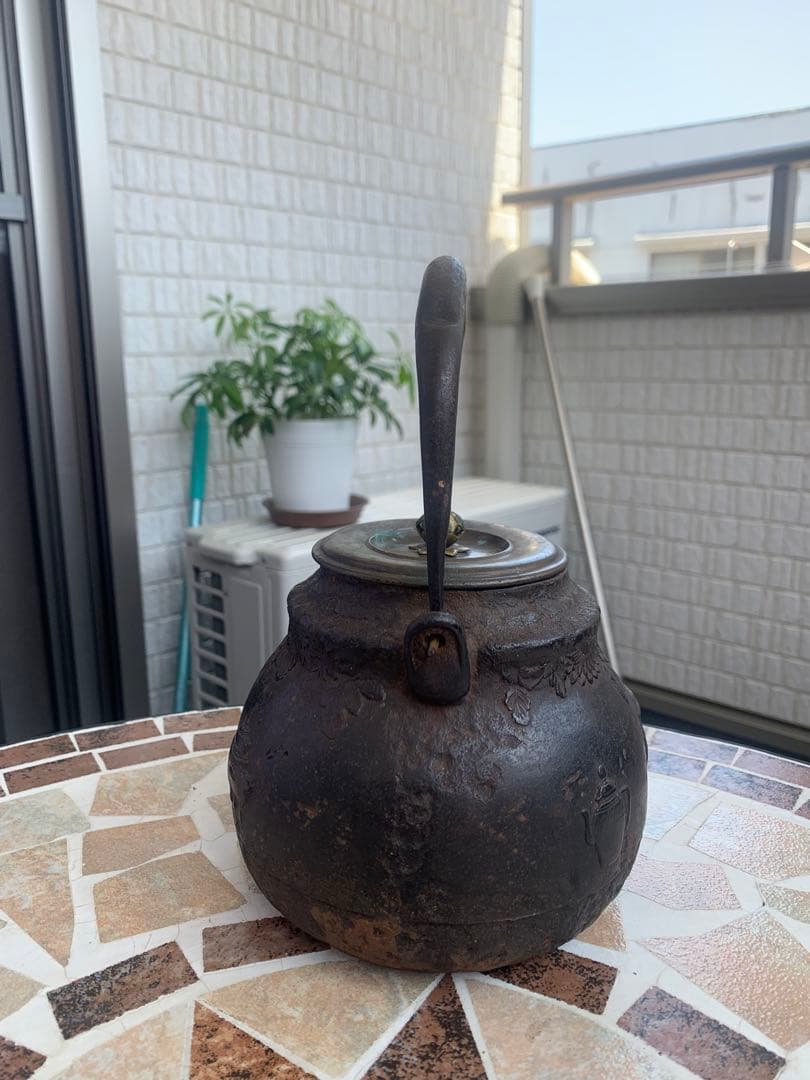 龍文堂造　茶道具図瓢箪形鉄瓶