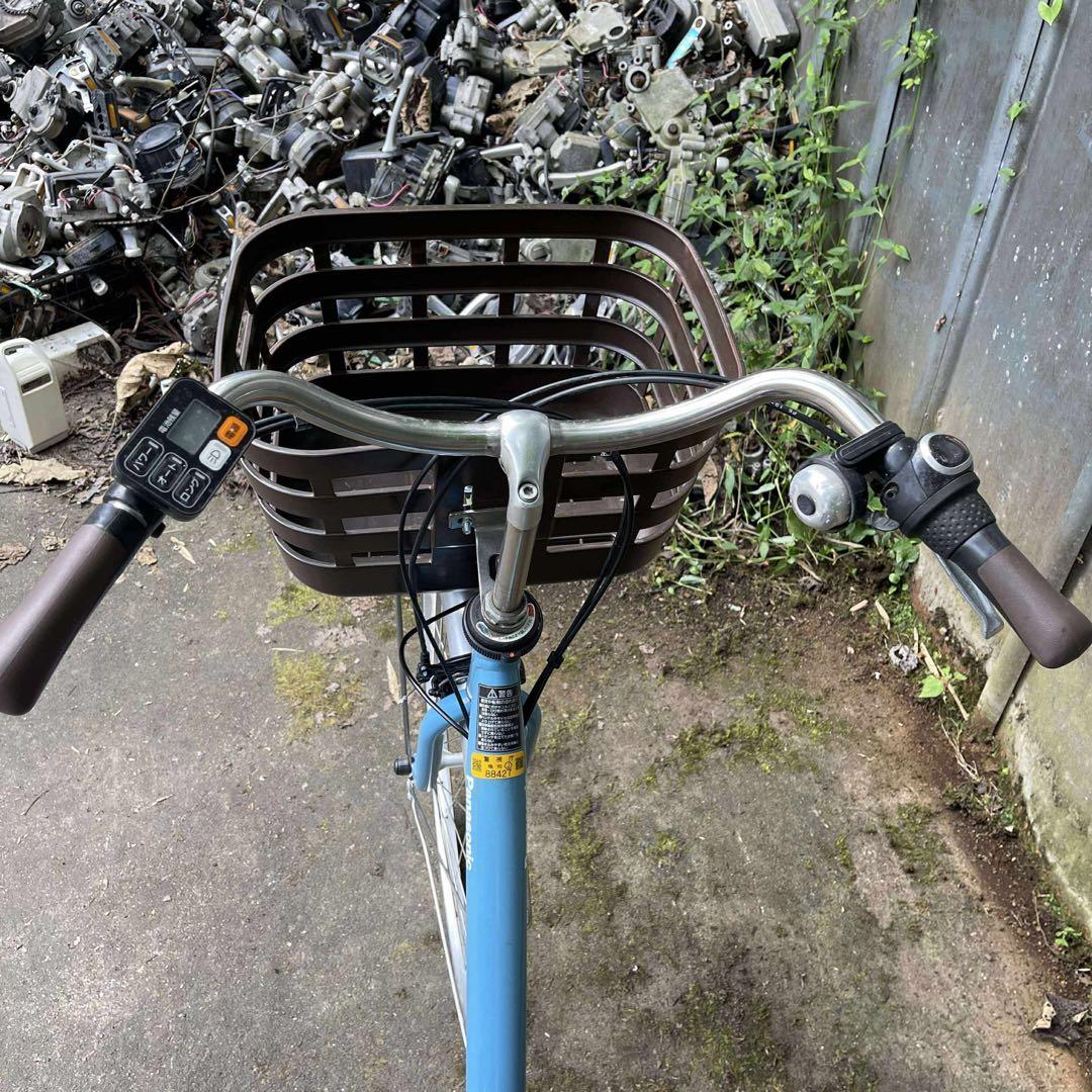 送料無料条件付 Panasonic 電動アシスト自転車 水色