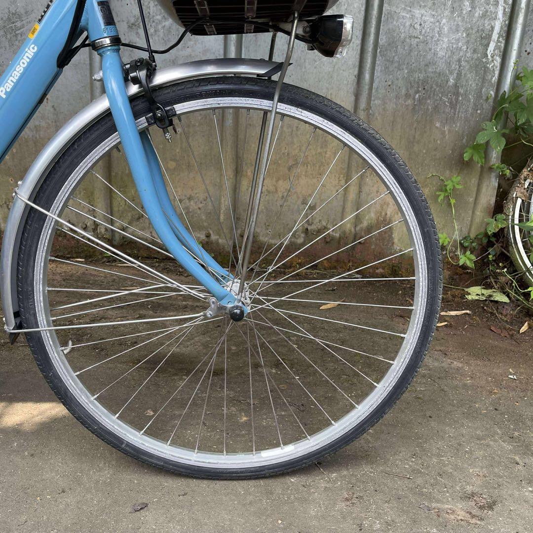 送料無料条件付 Panasonic 電動アシスト自転車 水色