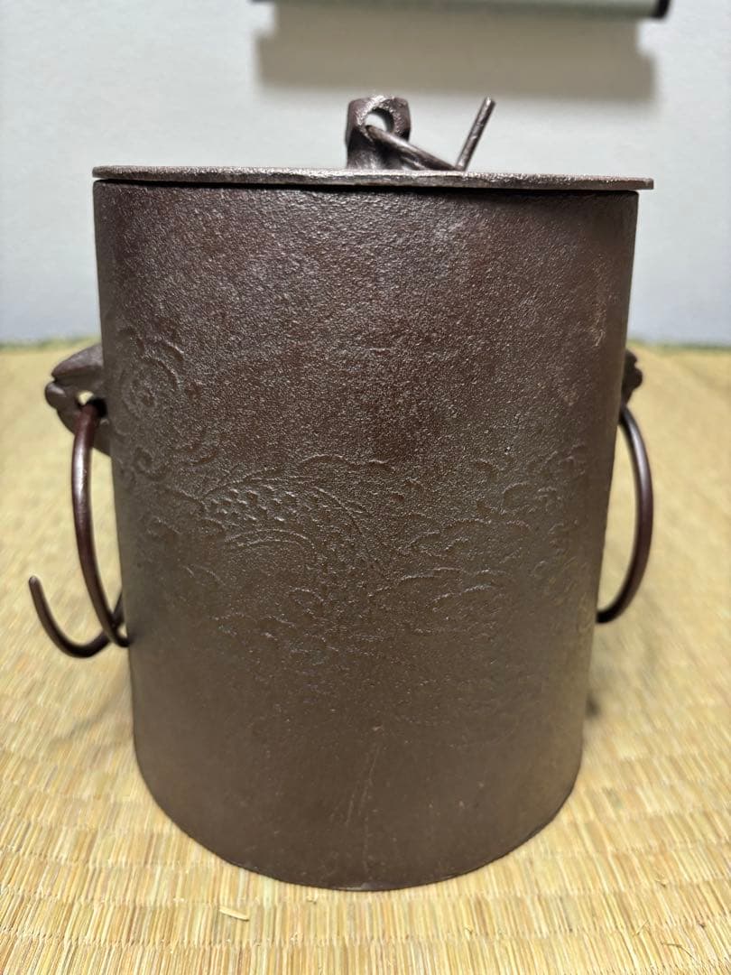 未使用 風炉釜 茶釜 菊池政光 友箱 竜雲釜