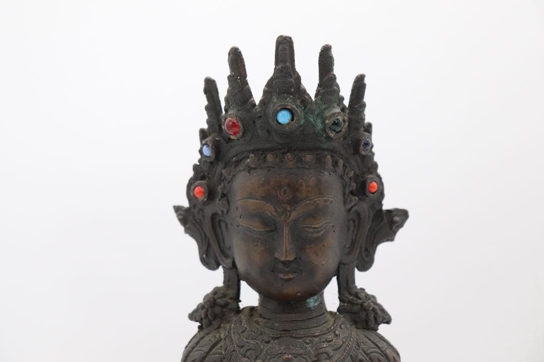 中国　明時代　銅製仏像　大日如来　送料込み250526