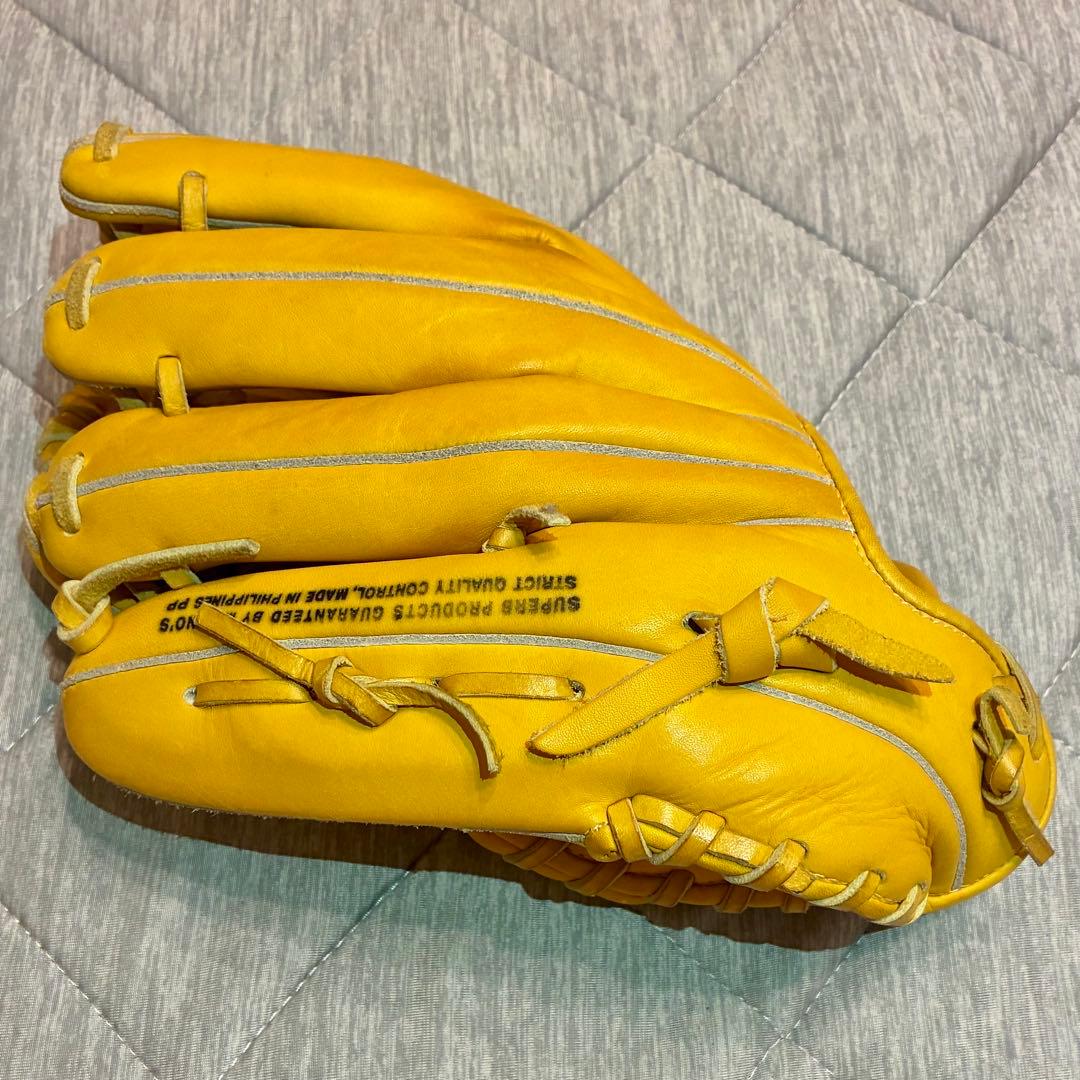 ミズノ グローバルエリート Lシリーズ 軟式グローブ イエロー ボール付き