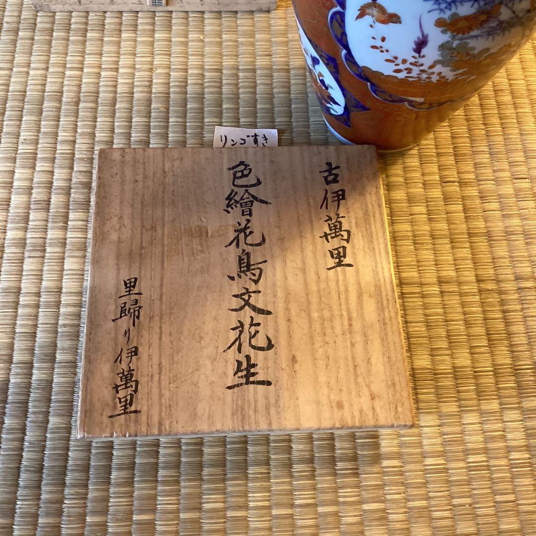 里帰り伊万里　　　色絵花鳥文花生