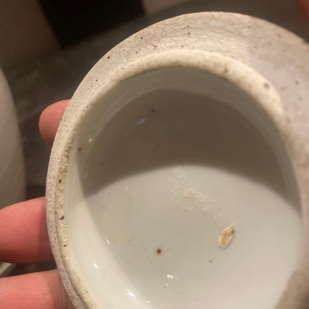 古伊万里白磁蓋付壺11cm16cm