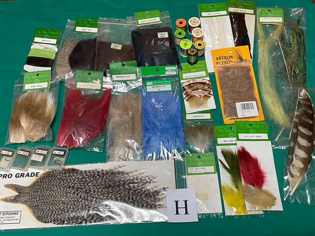 特価！フライフィッシング　フライタイイング　マテリアル Hセット 30種類以上！