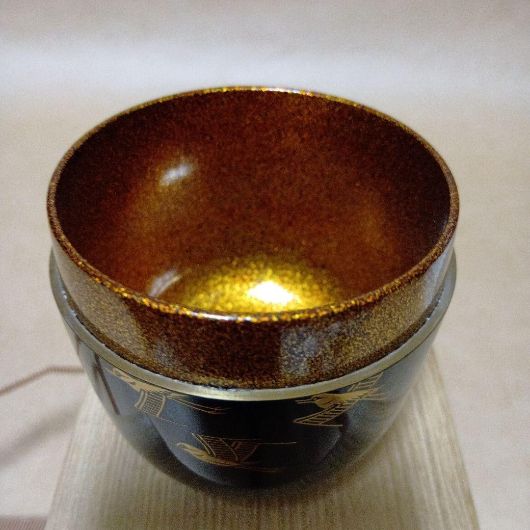 茶道具　須磨蒔絵内梨地大棗