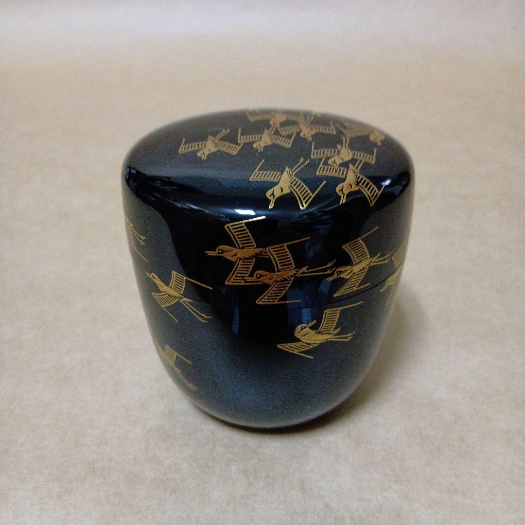 茶道具　須磨蒔絵内梨地大棗