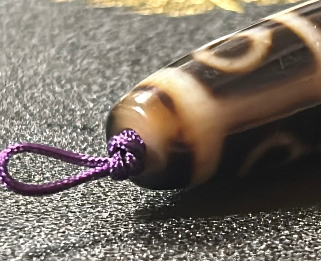 仏心九眼天珠　ハンドメイド品／送料込　匿名発送／チベット　天珠　お守り