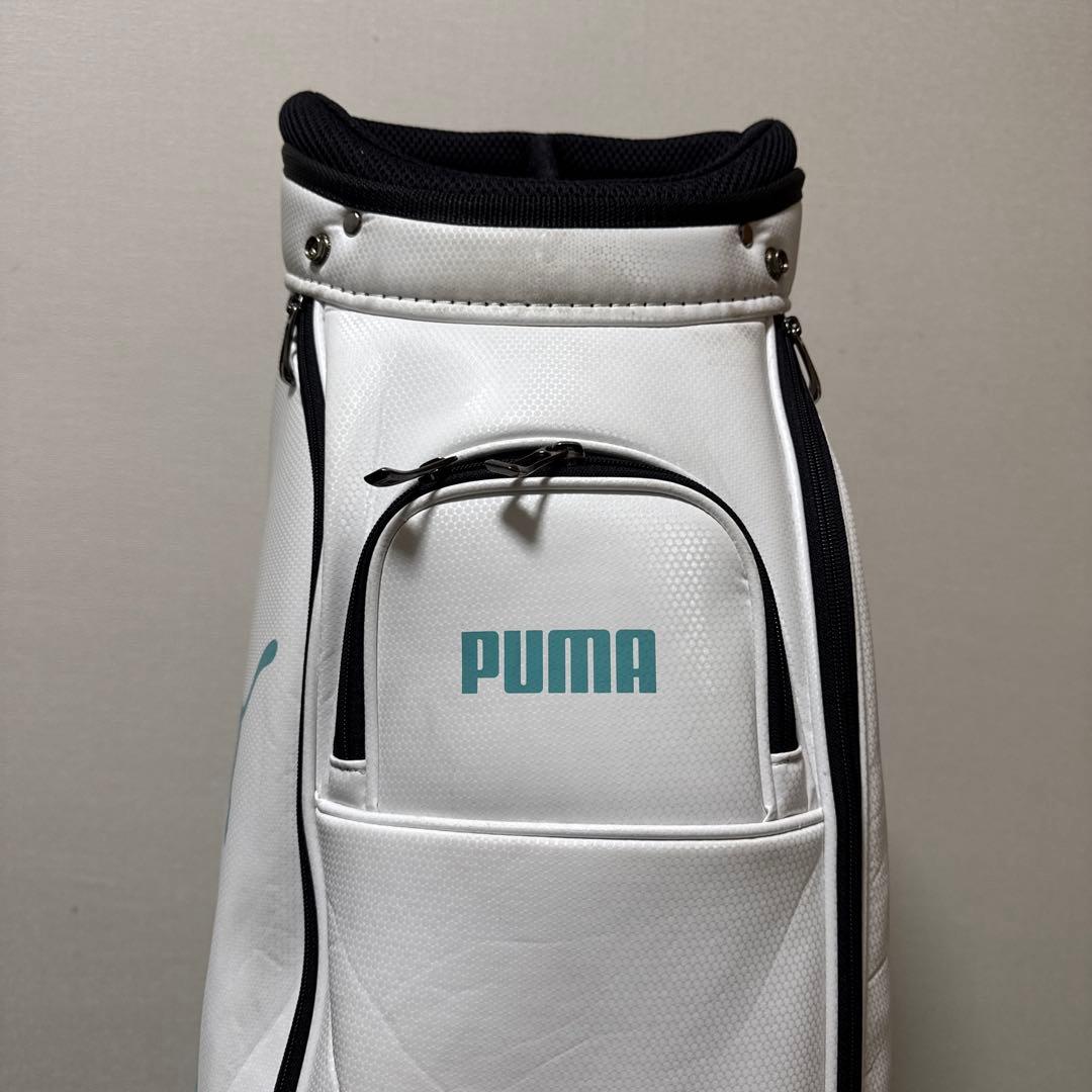 PUMA プーマ 2022年モデル キャディバッグ 9型 ホワイト/ターコイズ