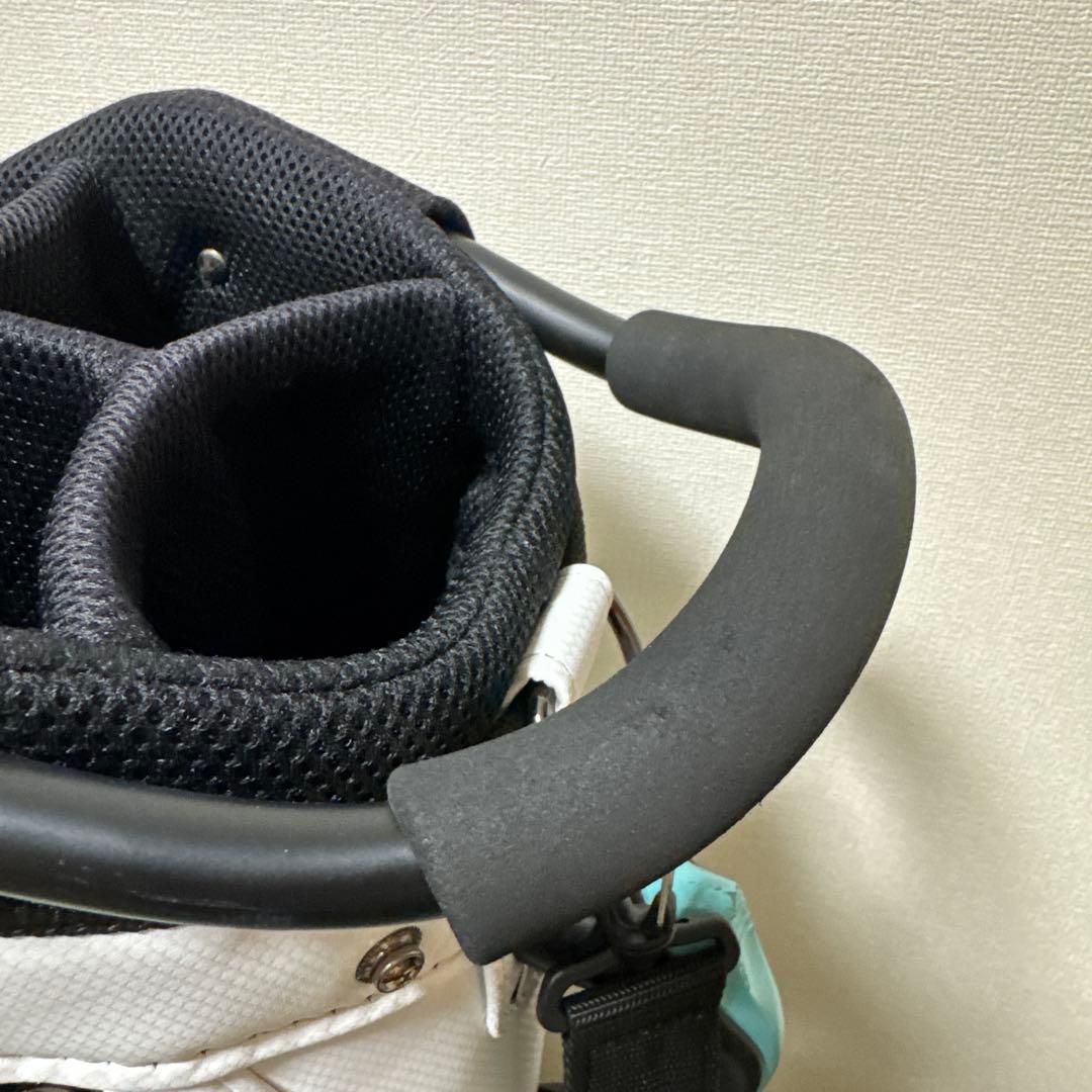 PUMA プーマ 2022年モデル キャディバッグ 9型 ホワイト/ターコイズ