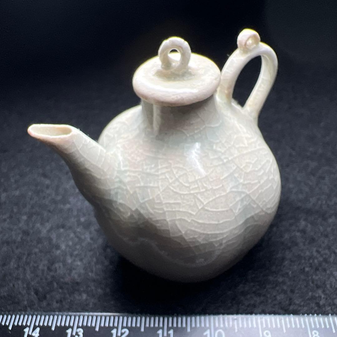 中国宋時代　青白磁急須　幅約5.5㎝　東Y7-1208☆2F