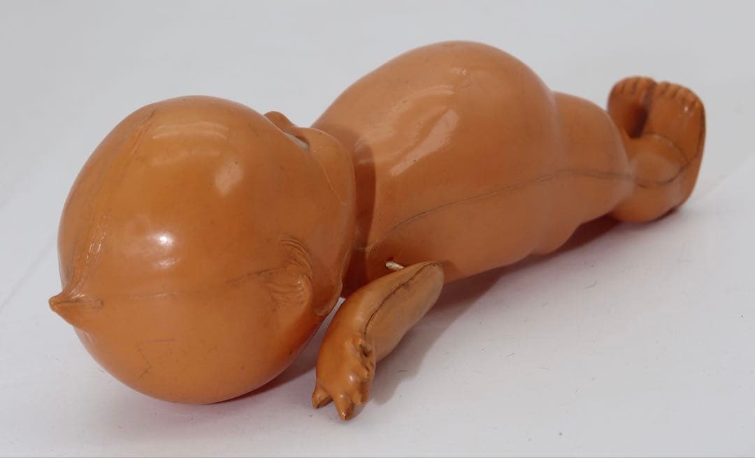 アンティーク・セルロイド・キューピー人形 ベージュ19cm