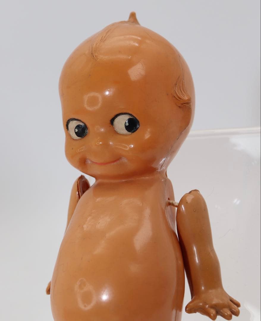 アンティーク・セルロイド・キューピー人形 ベージュ19cm