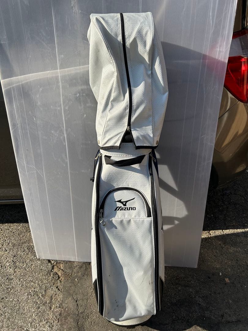 Mizuno キャディバッグ ホワイト/ネイビー