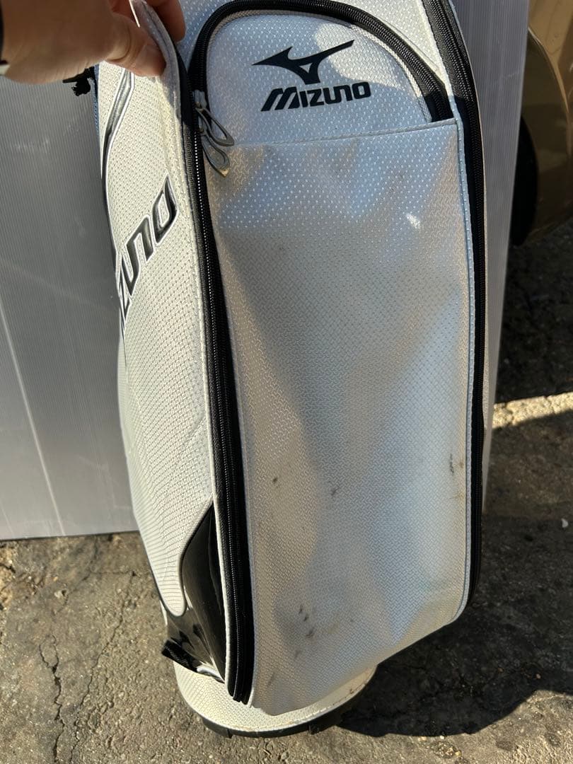 Mizuno キャディバッグ ホワイト/ネイビー