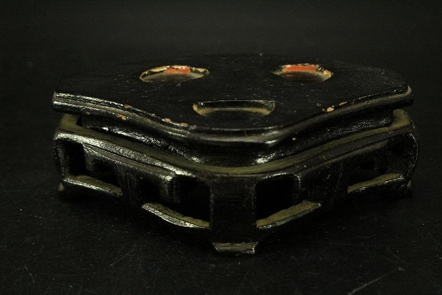 中国美術 玉石 緑石 香炉 台付(ZE497)