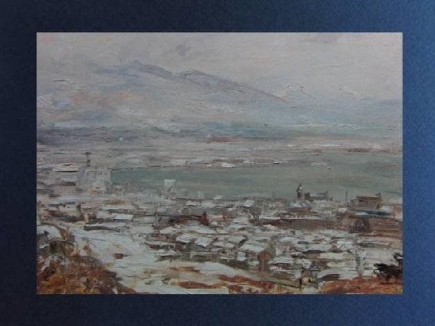 刑部 人、比良比叡、限定・豪華大判画版画、 新品高級額付