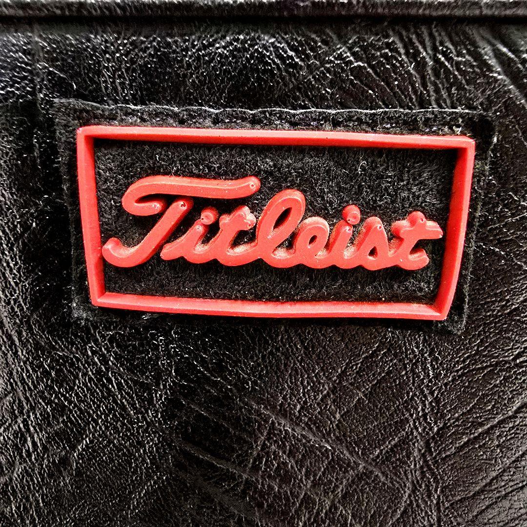 極美品タイトリスト 2way ゴルフバッグ ボストンバッグ レザー 大容量 黒