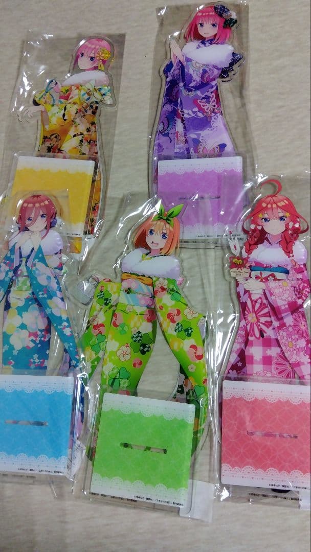 五等分の花嫁 スマイルベースカフェ 晴れ着 まとめ売り 特大アクリルスタンド