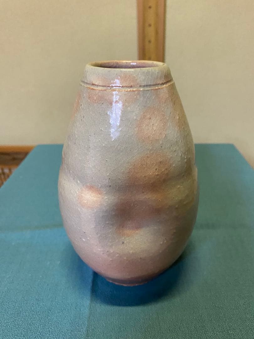 茶道具/萩焼掛花入 十三代 田原陶兵衛 陶磁器 花器 萩焼