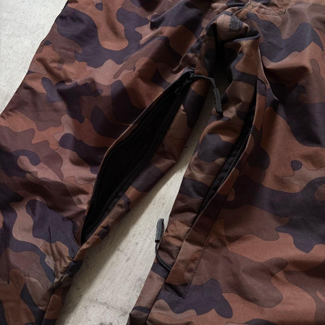 美品 スノーボードウェア 上下セット コーデュロイ 黒 カモフラ ユニセックス