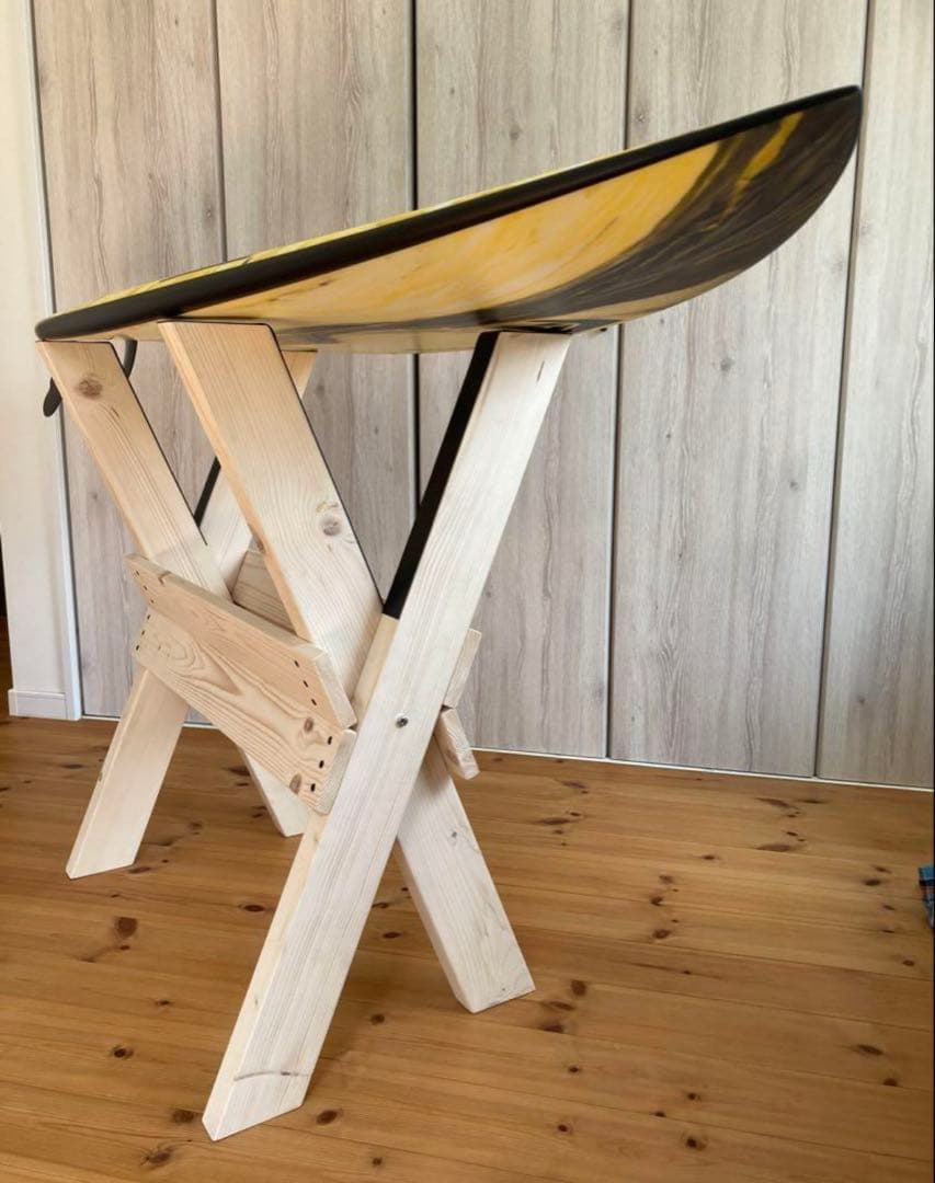 開閉式！木製サーフボード用メンテナンススタンド　スタンドラック