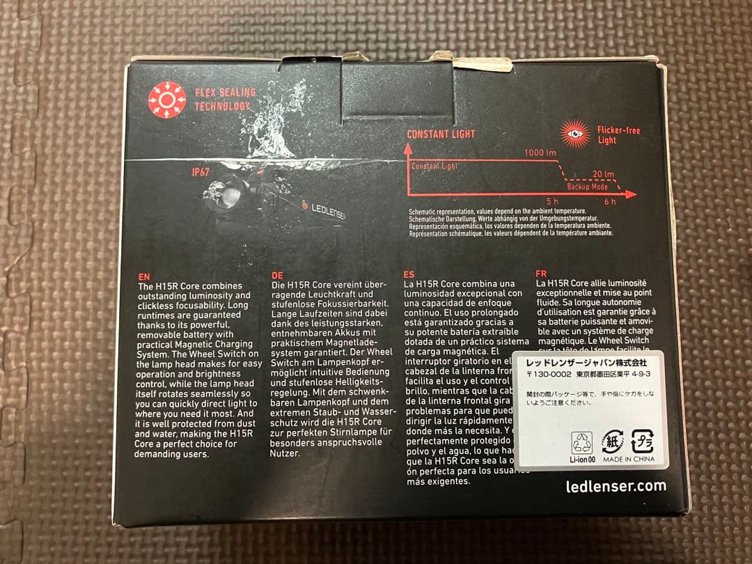 【新品未使用】LEDLENSER レッドランザー H15RCORE ヘッドライト