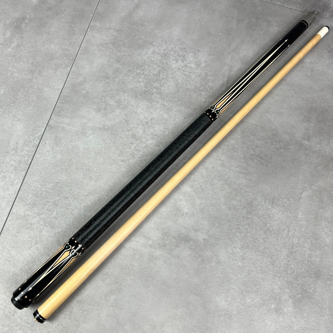 良品　J&J　ビリヤード　プレイキュー　6剣　ブラック基調　バット　シャフト