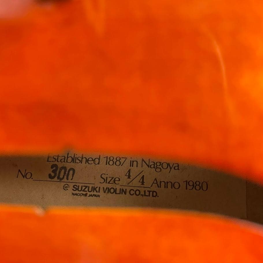 美虎杢■鈴木バイオリン■No.300 4/4 1980年製 新品弦 黄金期 美品
