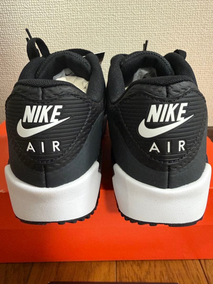 新品NIKEナイキゴルフエアマックス90ゴルフシューズ黒24センチレディース