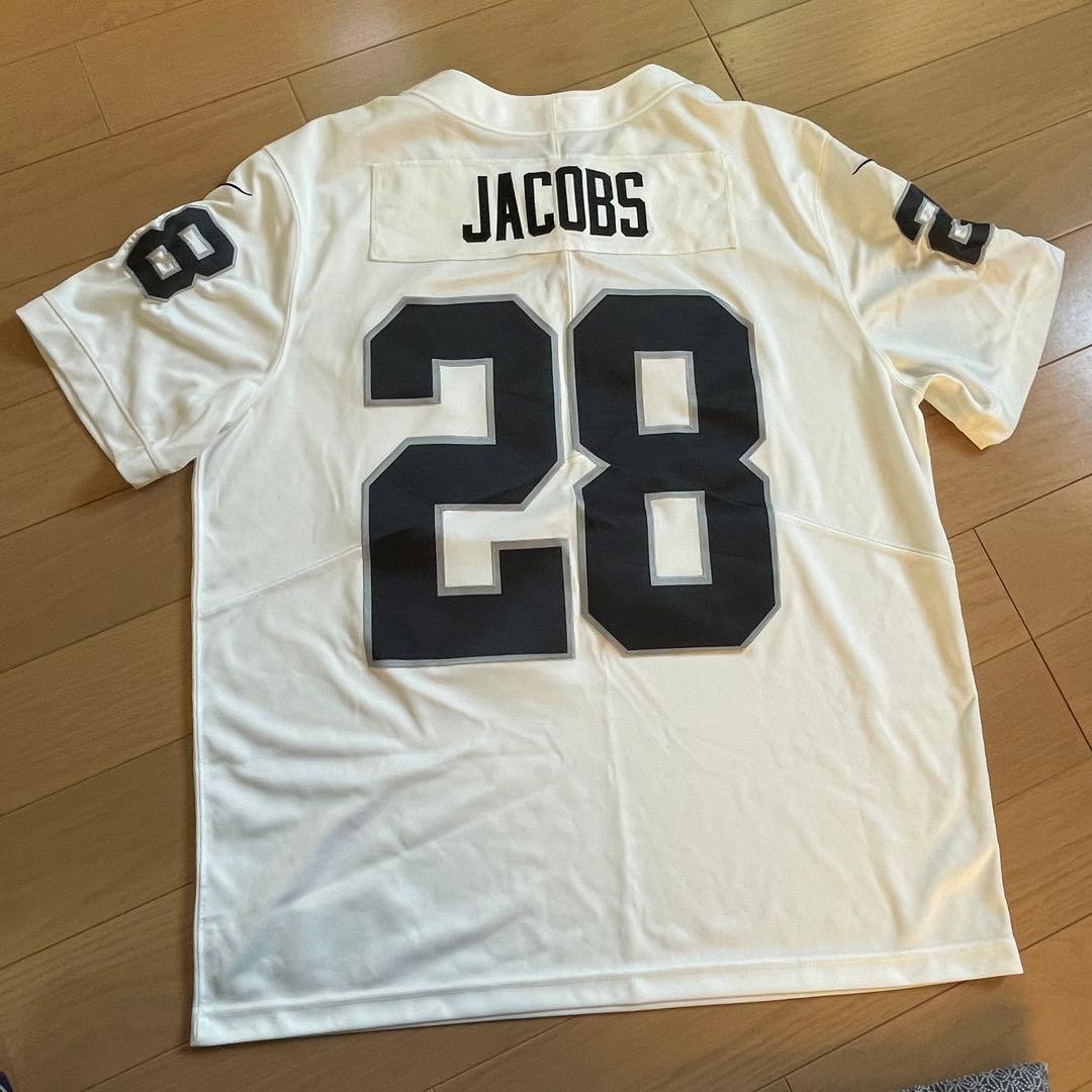 アメフト　レイダース　ジョシュジェイコブス　リミテッド　28番　白　XL