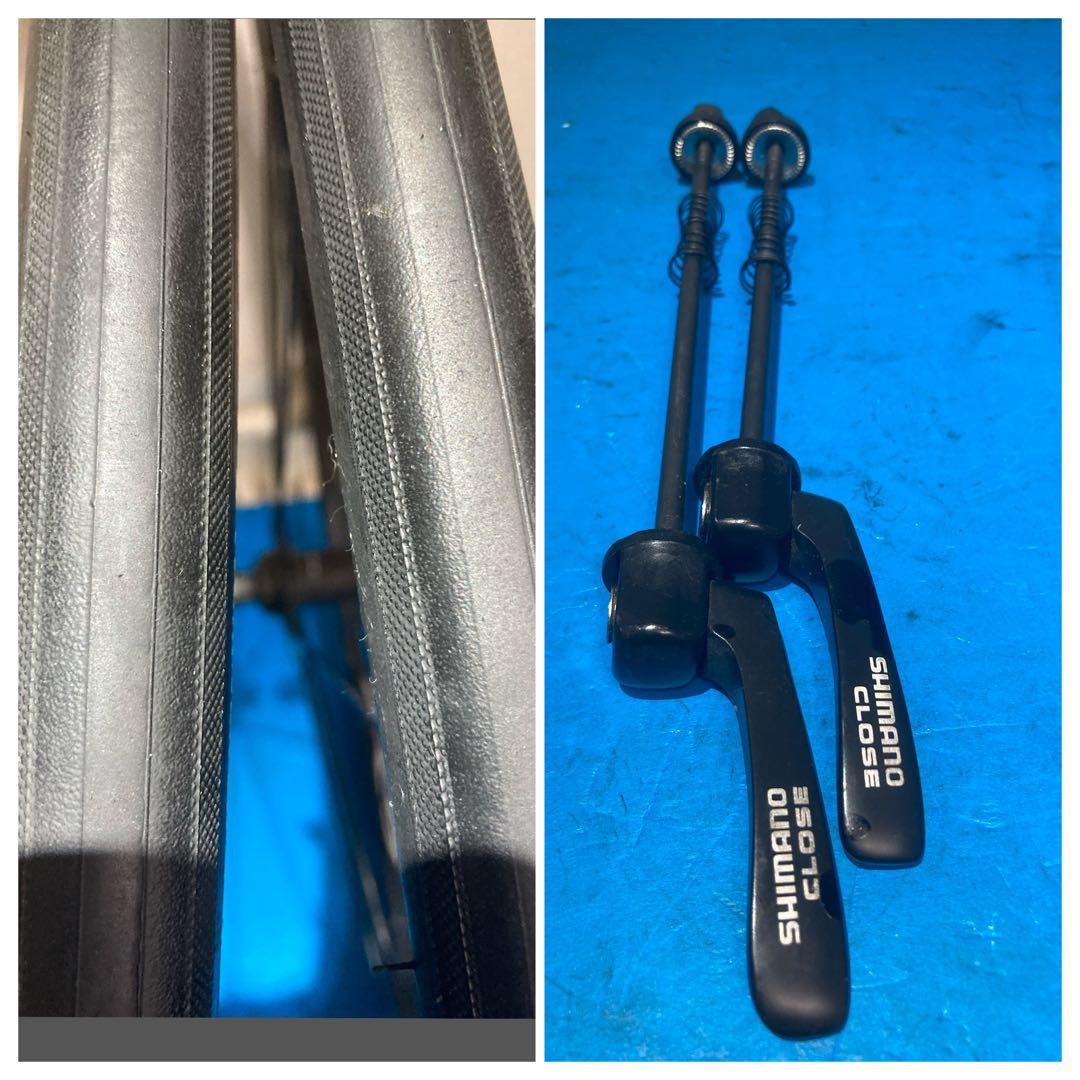 ★メンテ済WH-RS100 11sフリー 前後ホイール 25Cタイヤ クイック付