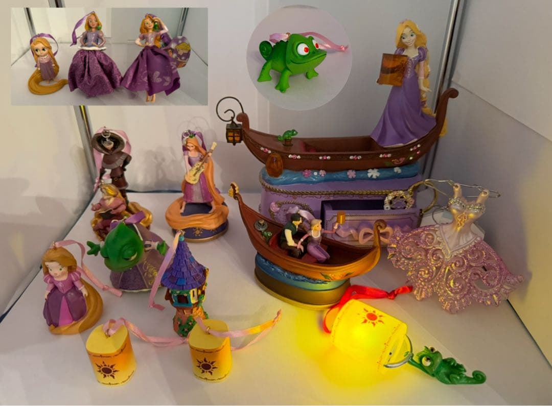 ディズニー　ラプンツェル　オーナメント　フィギュア　セット