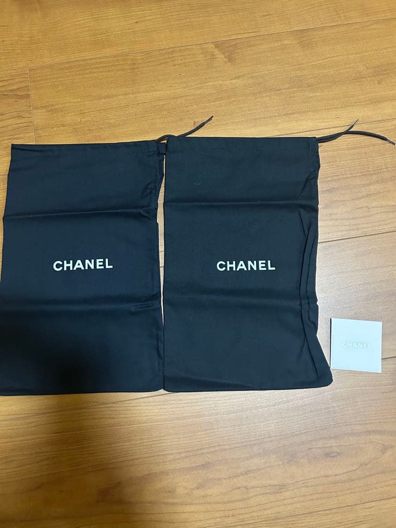 CHANEL 靴 ネイビー バレエシューズ