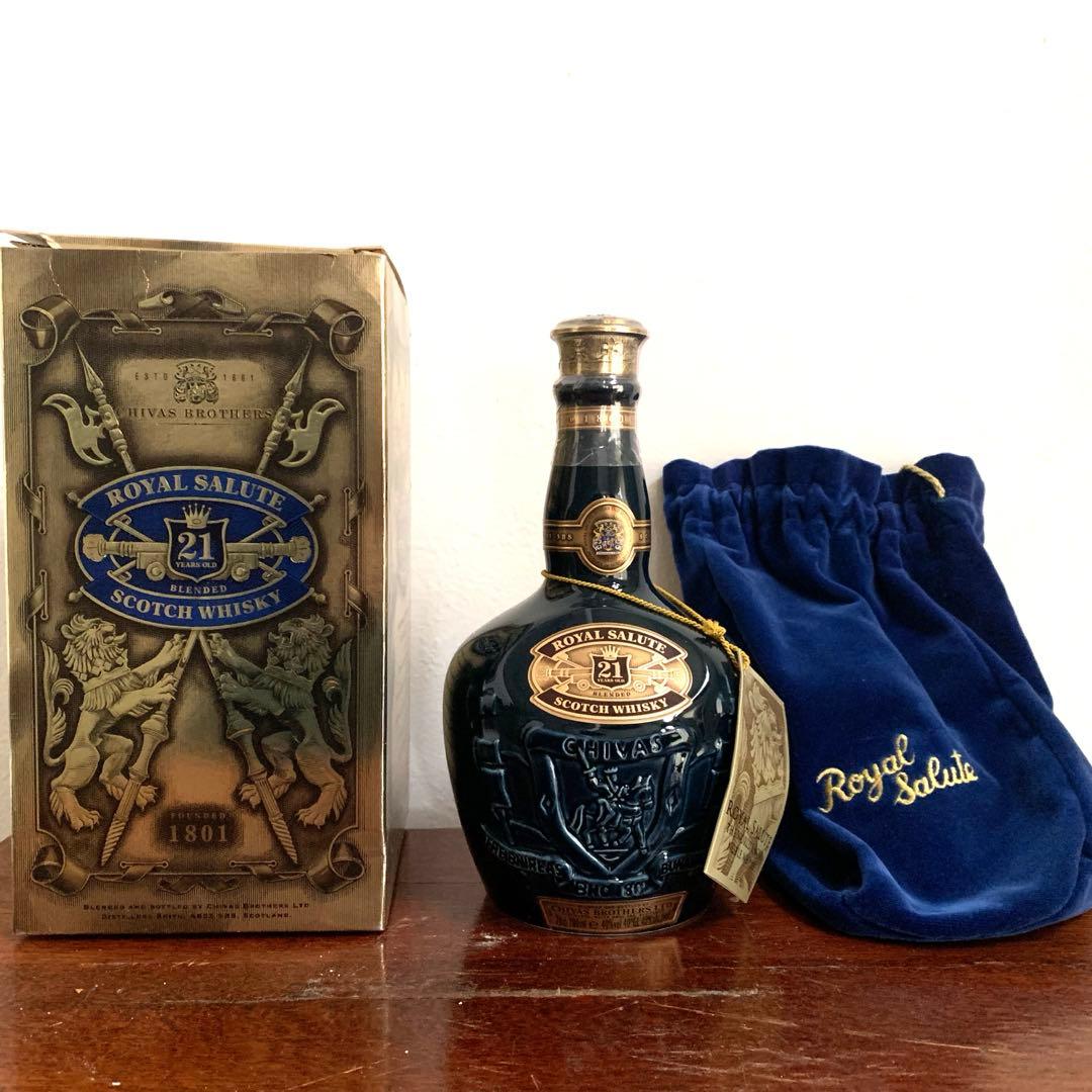 シーバスリーガル ロイヤルサルート21年 青 陶器ボトル　未開封