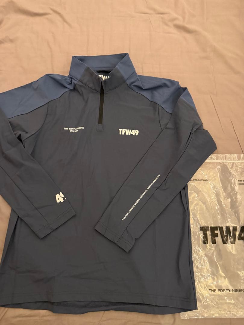 メンズウェア TFW49 LS HARF MOCKNECK BLUEGREY L