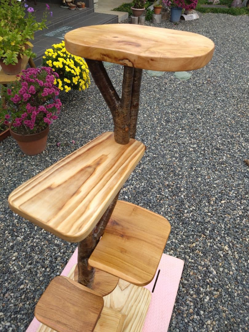 木製キャットタワー 据え置き型　桜❕