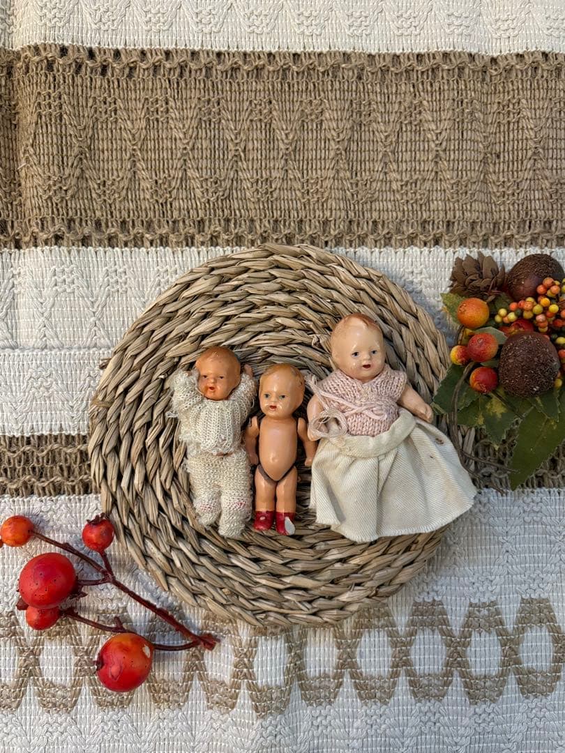 ドイツ　アンティーク　ベビードール　3体セット