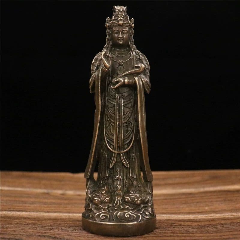 銅像 仏像 聖母銅像 海神媽祖嬢嬢神像 祈福 家でお堂に 置物 を供えます