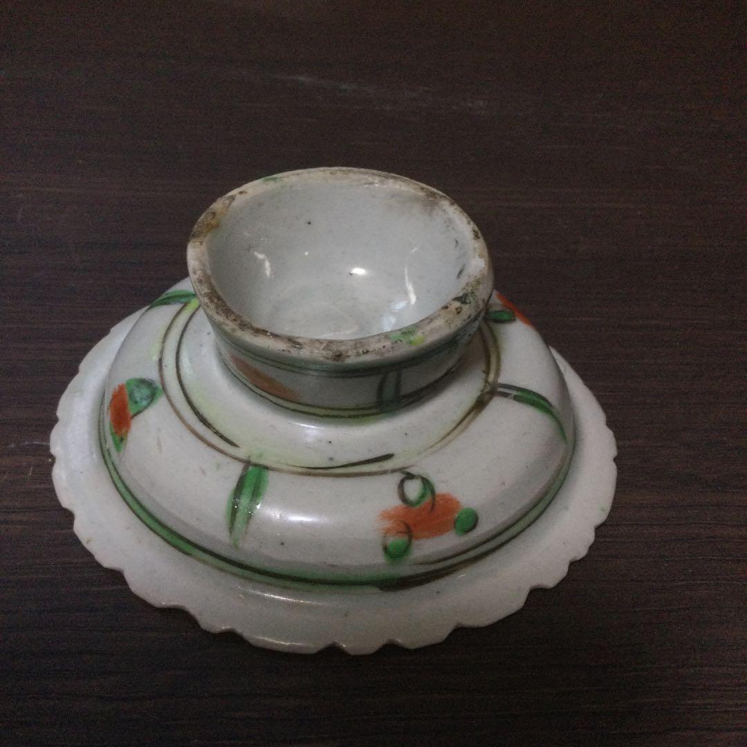 中国の赤絵、高盤、骨董品