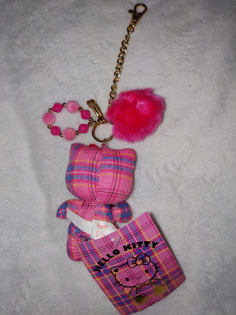 激レア！タータンチェックキティマスコット　サンリオ2009年当時物　35周年