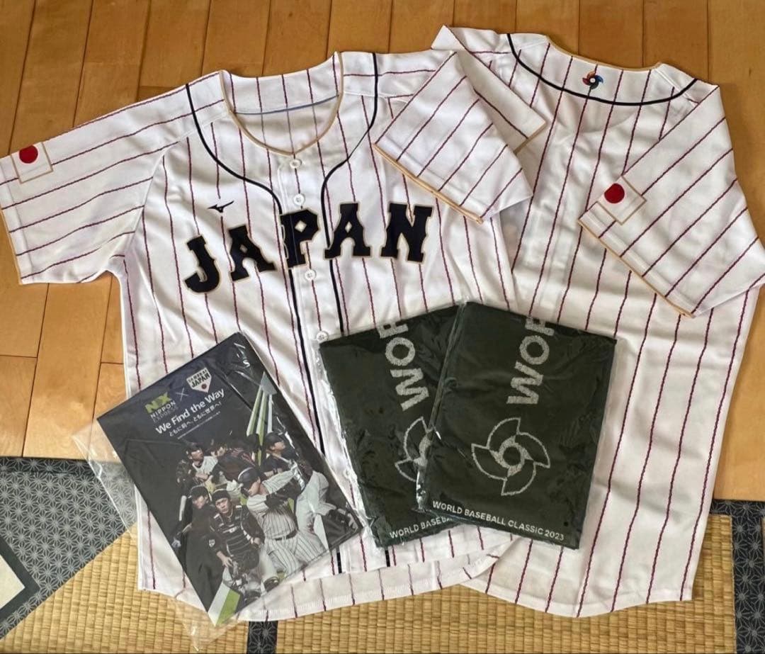 【未使用品】2023WBC特典 レプリカユニフォーム（ホーム）＆タオル 各2枚