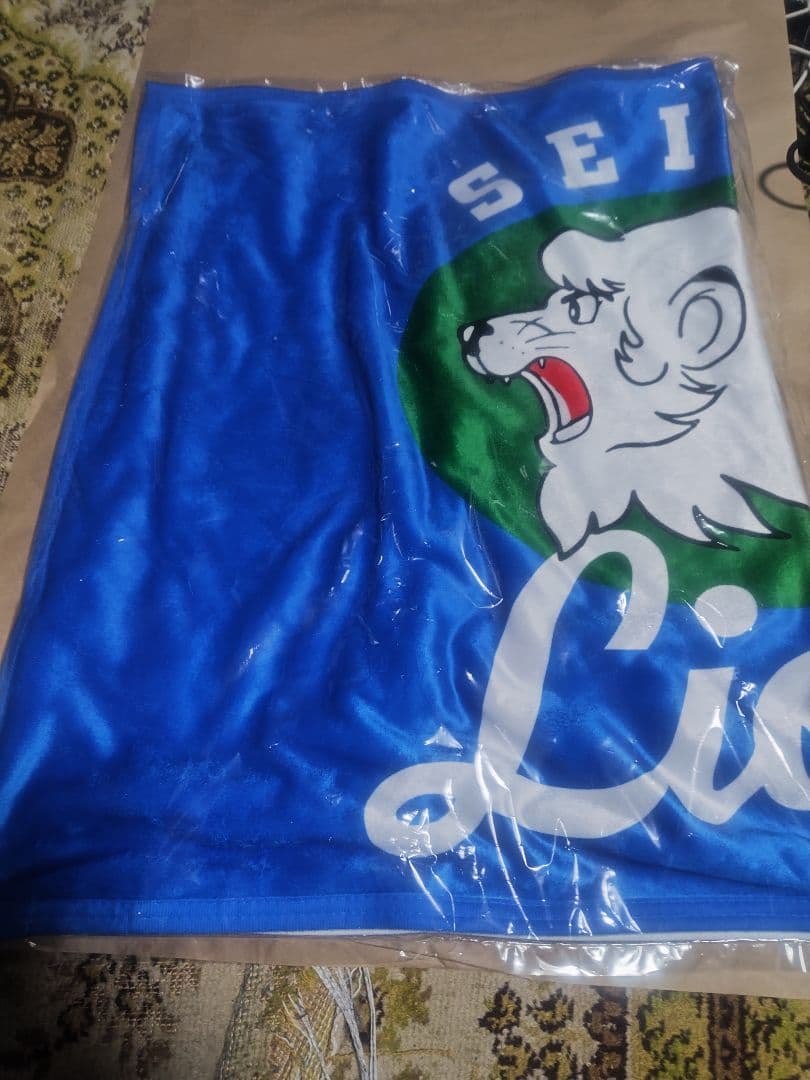 西武ライオンズ　球団旗デザインブランケット　非売品　新品