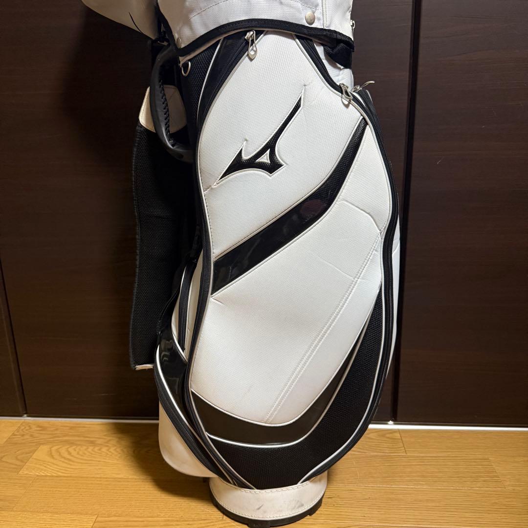 Mizuno キャディバッグ ゴルフバッグ ホワイト/ブラック