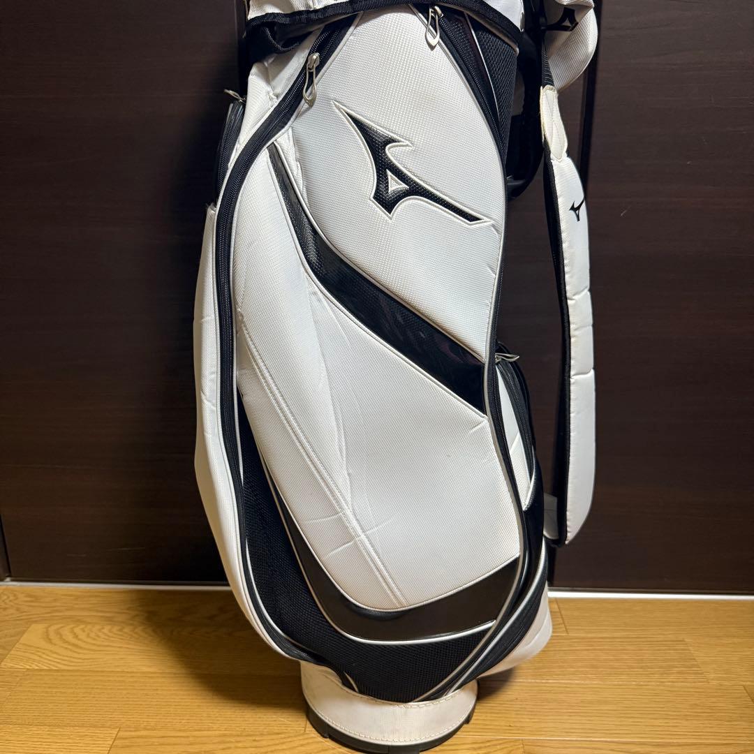 Mizuno キャディバッグ ゴルフバッグ ホワイト/ブラック