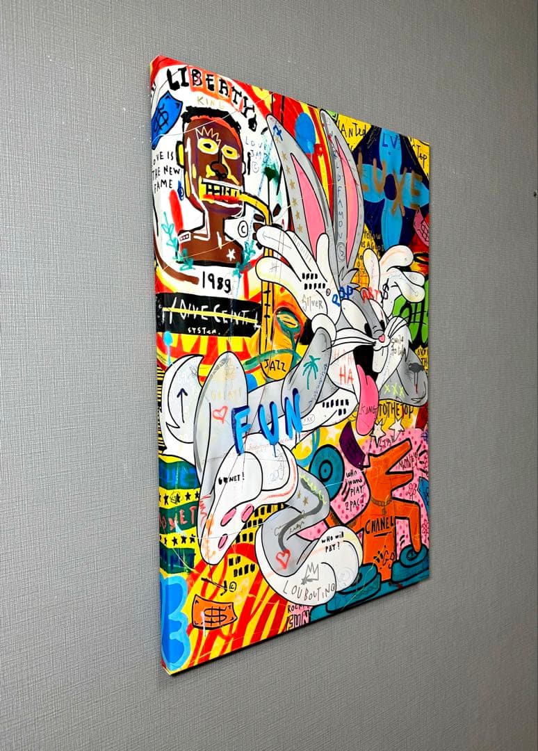 No.232木枠付きキャンバスアート　ブランドアートポスター　バスキア　絵画