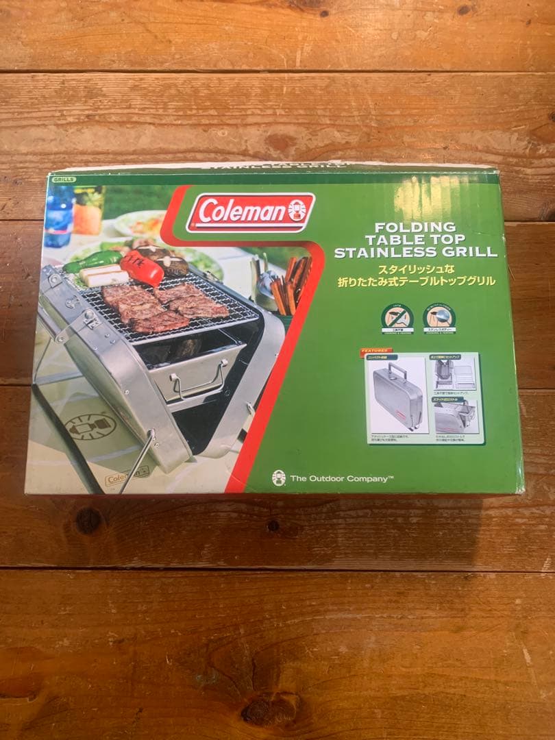 廃盤品 未使用 コールマン フォールディング　テーブルトップ ステンレスグリル