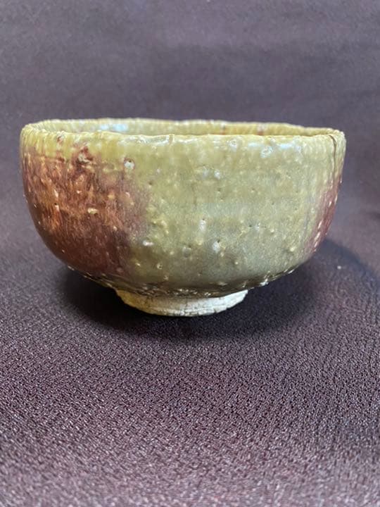 #希少陶器河合寛次郎高橋一智作白紬筒形抹茶碗　超レア