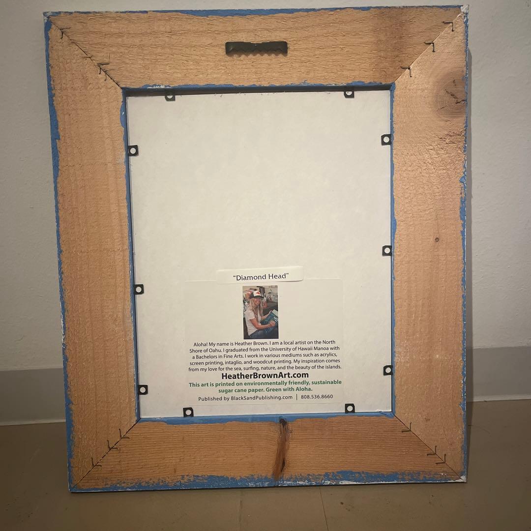 Heather Brown Diamond Head ウッドフレーム付き
