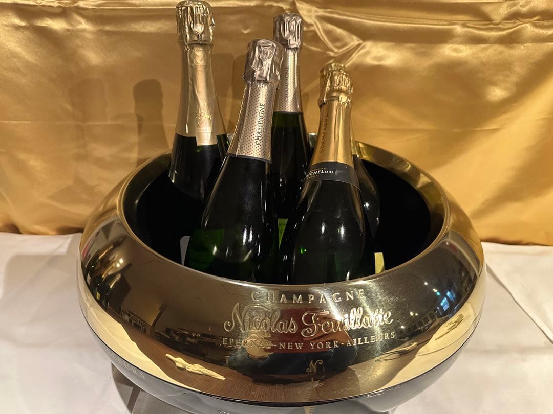 ニコラ・フィアット・シャンパーニュ・クーラー＆キャンドルホルダー3個付き